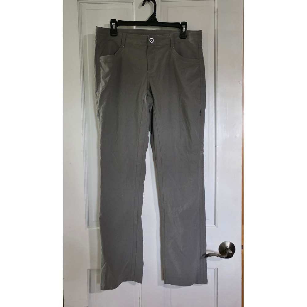 Kuhl Legendary Pants Womens 10 Reg Gray Hiking Outdoor Straight Leg Nylon Blend